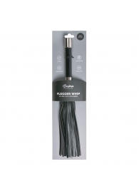 Черная плеть Easytoys Flogger With Metal Grip - 38 см. - Easy toys - купить с доставкой в Хабаровске
