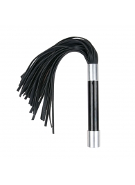 Черная плеть Easytoys Flogger With Metal Grip - 38 см. - Easy toys - купить с доставкой в Хабаровске