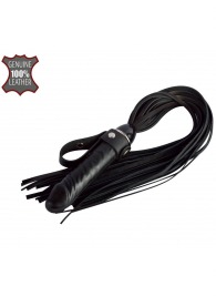 Черная плеть  Ковбой  с ручкой-фаллосом - 55 см. - Sitabella - купить с доставкой в Хабаровске