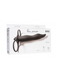 Черная вибронасадка для двойного проникновения Flirtini - 15,9 см. - Lola Games - купить с доставкой в Хабаровске