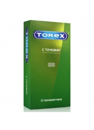 Текстурированные презервативы Torex  С точками  - 12 шт. - Torex - купить с доставкой в Хабаровске