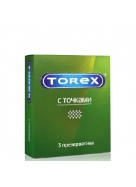 Текстурированные презервативы Torex  С точками  - 3 шт. - Torex - купить с доставкой в Хабаровске