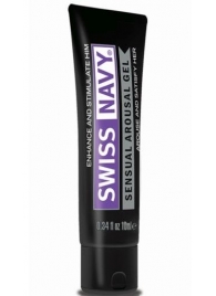 Возбуждающий гель-лубрикант на водной основе Sensual Arousal Lubricant - 10 мл. - Swiss navy - купить с доставкой в Хабаровске