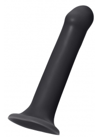 Черный фаллос на присоске Silicone Bendable Dildo XL - 20 см. - Strap-on-me - купить с доставкой в Хабаровске