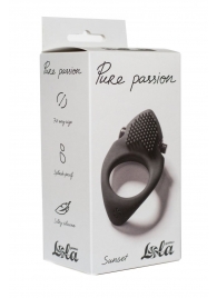 Черное эрекционное виброкольцо Pure Passion Sunset - Lola Games - в Хабаровске купить с доставкой