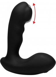 Черный стимулятор простаты Alpha-Pro 7X P-Milker Silicone Prostate Stimulator with Milking Bead - XR Brands - в Хабаровске купить с доставкой
