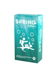 Презервативы SPRING BUBBLES с пупырышками - 12 шт. - SPRING - купить с доставкой в Хабаровске