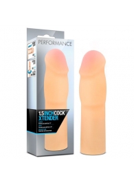 Телесная насадка-удлинитель на пенис PERFORMANCE 1.5INCH COCK XTENDER - 16 см. - Blush Novelties - в Хабаровске купить с доставкой