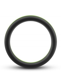 Черно-зеленое эрекционное кольцо Silicone Go Pro Cock Ring - Blush Novelties - в Хабаровске купить с доставкой