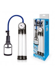 Прозрачная вакуумная помпа Sex Expert с манометром - Sex Expert - в Хабаровске купить с доставкой