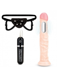 Регулируемые трусики с вибрирующей насадкой - 21 см. - Lux Fetish - купить с доставкой в Хабаровске