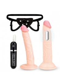 Регулируемые трусики с 2 насадками - 16 и 15 см. - Lux Fetish - купить с доставкой в Хабаровске