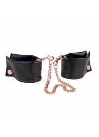 Черные мягкие наручники Entice French Cuffs с цепью - California Exotic Novelties - купить с доставкой в Хабаровске