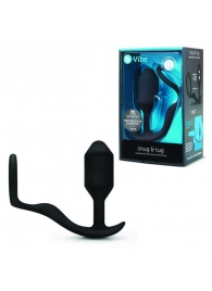 Черное эрекционное кольцо с анальным плагом Snug   Tug - b-Vibe - в Хабаровске купить с доставкой