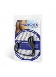 Стимулятор простаты с фиксацией эрекционным кольцом Prostate Gear - BlueLine - в Хабаровске купить с доставкой