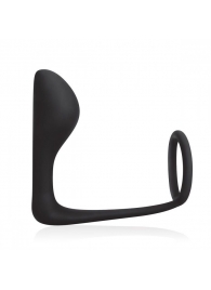 Стимулятор простаты с фиксацией эрекционным кольцом Prostate Gear - BlueLine - в Хабаровске купить с доставкой