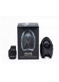 Темно-серый инновационный мужской осциллятор PULSE SOLO LUX с пультом ДУ - Hot Octopuss - в Хабаровске купить с доставкой
