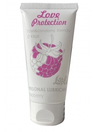 Лубрикант на водной основе с ароматом малины Love Protection Raspberry - 50 мл. - Lola Games - купить с доставкой в Хабаровске