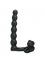 Черная насадка для двойной стимуляции Hercules Penis Sheath III - 15,3 см. - Baile - купить с доставкой в Хабаровске