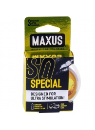 Презервативы с точками и рёбрами в пластиковом кейсе MAXUS Special - 3 шт. - Maxus - купить с доставкой в Хабаровске