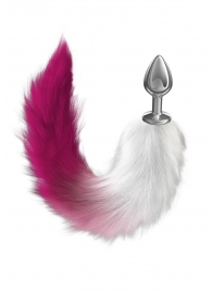 Серебристая анальная пробка с розовым хвостом Galaxy - Lola Games - купить с доставкой в Хабаровске