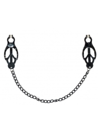 Зажимы на соски Darkside с цепочкой - Lola Games - купить с доставкой в Хабаровске