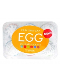 Набор из 6 мастурбаторов Tenga EGG Easy Beat с различным рельефом - Tenga - в Хабаровске купить с доставкой