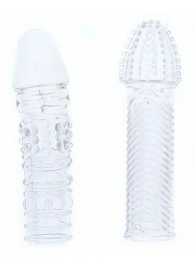 Комплект из 2 прозрачных насадок на пенис PENIS EXTENDER PACK - Dream Toys - в Хабаровске купить с доставкой
