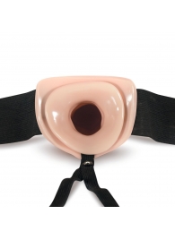 Телесный полый страпон Dr. Skin 6 Inch Hollow Strap On - 15,2 см. - Blush Novelties - купить с доставкой в Хабаровске