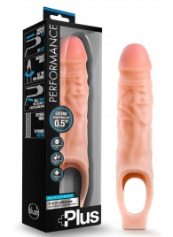 Телесный реалистичный фаллоудлинитель 9 Inch Silicone Cock Sheath Penis Extender - 22,86 см. - Blush Novelties - в Хабаровске купить с доставкой