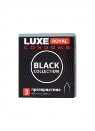 Черные презервативы LUXE Royal Black Collection - 3 шт. - Luxe - купить с доставкой в Хабаровске