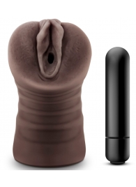 Коричневый мастурбатор-вагина Hot Chocolate Brianna - Blush Novelties - в Хабаровске купить с доставкой