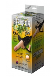 Пояс-трусики с 2 насадками Exotic-Sara - 16,5 см. - LOVETOY (А-Полимер) - купить с доставкой в Хабаровске