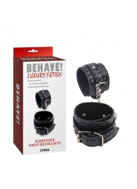 Черные наручники Surrender Wrist Restraints - Chisa - купить с доставкой в Хабаровске