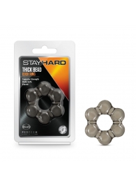 Дымчатое эрекционное кольцо Stay Hard Thick Bead Cock Ring - Blush Novelties - в Хабаровске купить с доставкой