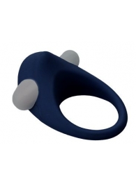 Гладкое синее эрекционное виброкольцо STIMU RING - Dream Toys - в Хабаровске купить с доставкой