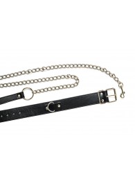 Черный ошейник с поводком Wild - Lola Games - купить с доставкой в Хабаровске