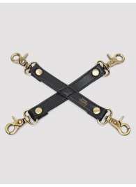 Черный фиксатор для манжет Bound to You Faux Leather Hogtie - Fifty Shades of Grey - купить с доставкой в Хабаровске