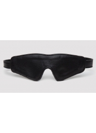 Черная плотная маска на глаза Bound to You Faux Leather Blindfold - Fifty Shades of Grey - купить с доставкой в Хабаровске