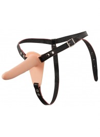 Телесный поясной страпон с вибрацией Vibrating Strap-On - 15,7 см. - Orion - купить с доставкой в Хабаровске