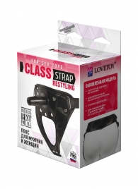 Черный пояс для насадок CLASS STRAP Restyling - LOVETOY (А-Полимер) - купить с доставкой в Хабаровске