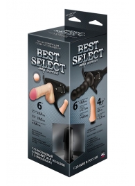 Черный пояс для женщин BEST SELECT с 3 насадками - LOVETOY (А-Полимер) - купить с доставкой в Хабаровске