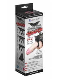 Гигантский фаллоимитатор на присоске в комплекте с трусиками - 26 см. - LOVETOY (А-Полимер) - купить с доставкой в Хабаровске