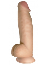 Телесный реалистичный фаллоимитатор на черных трусиках Real Big Strap-On - 34,5 см. - LOVETOY (А-Полимер) - купить с доставкой в Хабаровске