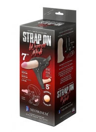 Реалистичный страпон Woman Midi с вагинальной пробкой - 19 см. - LOVETOY (А-Полимер) - купить с доставкой в Хабаровске