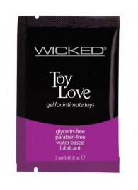 Лубрикант на водной основе для использования с игрушками WICKED Toy Love - 3 мл. - Wicked - купить с доставкой в Хабаровске