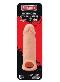 Телесная насадка EXTENDER WITH BALL STRAP 5.5 - 14 см. - Dream Toys - в Хабаровске купить с доставкой