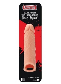 Телесная насадка EXTENDER WITH BALL STRAP 6.5 - 17 см. - Dream Toys - в Хабаровске купить с доставкой