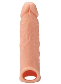 Телесная насадка EXTENDER WITH BALL STRAP 6.5 - 17 см. - Dream Toys - в Хабаровске купить с доставкой