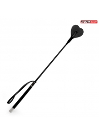 Черный стек с наконечником-сердечком - 54 см. - Notabu - купить с доставкой в Хабаровске